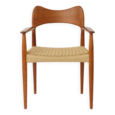 Rare fauteuil en teck danois par Arne Hovmand-Olsen pour Mogens Kold, années 1960.