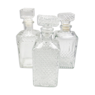 Vintage carafes chiseled glass
