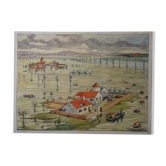 Affiche scolaire Rossignol L'inondation / Estuaire Delta