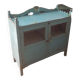 Low turquoise sideboard Indian teak and art deco