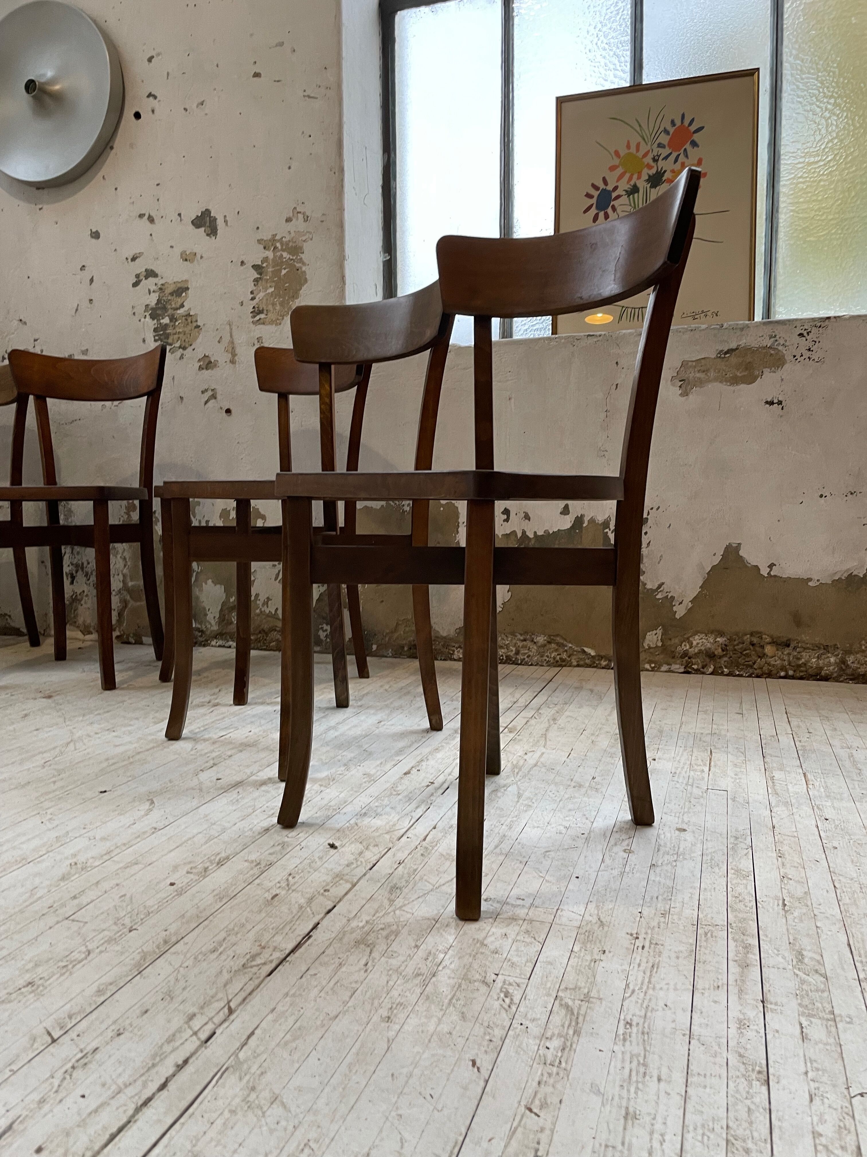 6 Baumann bistro chairs
