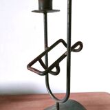 Large brutalist candle holder bottle holder design 60s