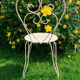 Salon de jardin rétro en fer forgé des années 50