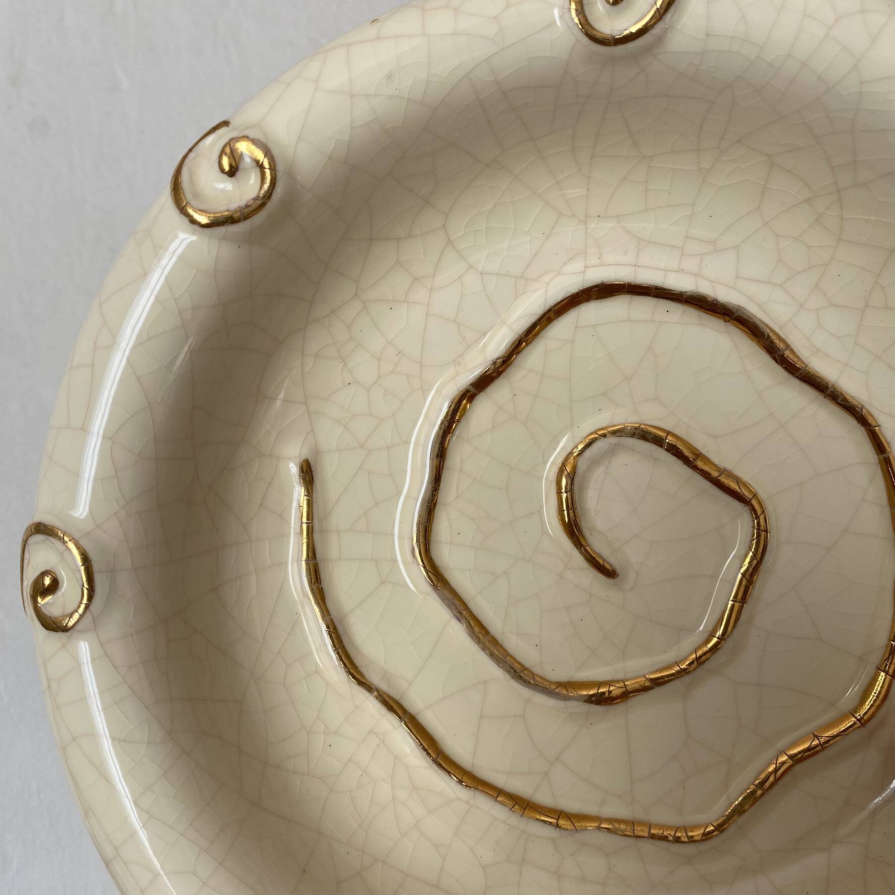 Ceramic vide poche Longwy 25 cm from the 1980s