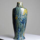 Rare petit vase ancien Alfred Renoleau grès émaux cristallins art déco