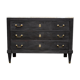 Commode 3 tiroirs Louis XVI dessus marbre blanc