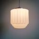 Large Art Deco pendant light in white opaline, 1920s-30s