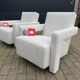 2x Cassina Utrecht chair in beige bouclé, Gerrit Rietveld. In NEW CONDITION!!