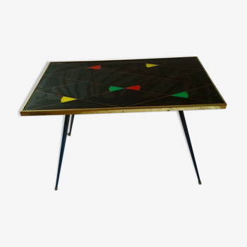 Table basse avec pieds compas