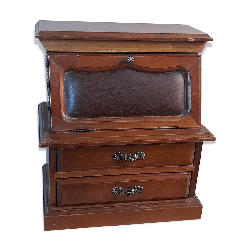 Boîte à Bijoux Ancienne En Forme De Commode Secrétaire - Vintage, Collection