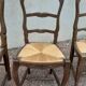 Lot de chaises paillées style Louis XV