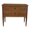 Chest of drawers style Louis XVl in cherry wood 2 drawers stamped Lechevalier. P.