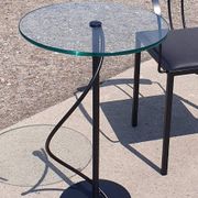 Vintage French design Artelano pedestal sidetable glass postmodern