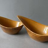 2 salins France ceramic raviers, Duras model, 60s