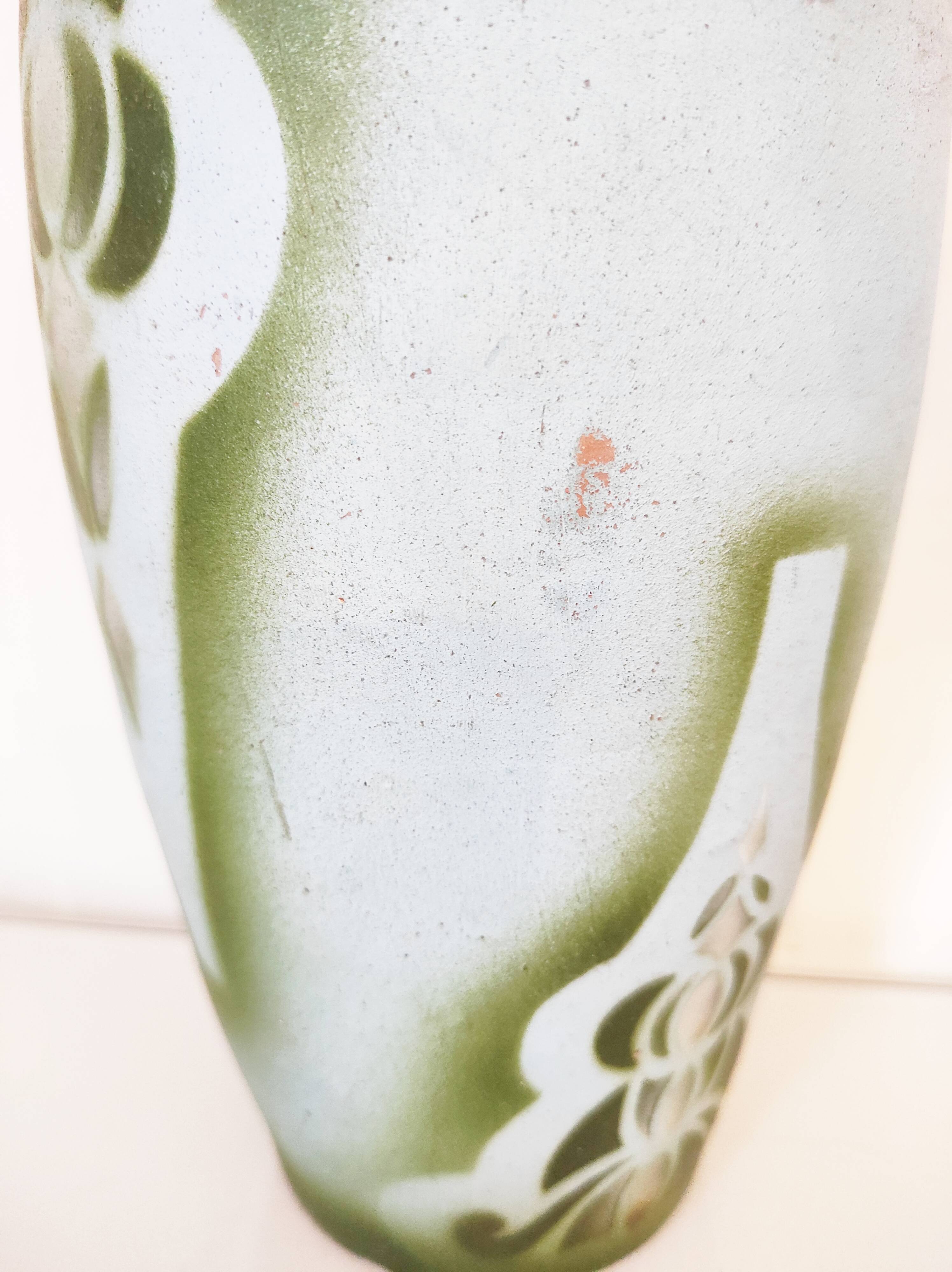 Painted Art Deco vase, 29.5 cm