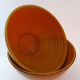 Brown arcopal bowls