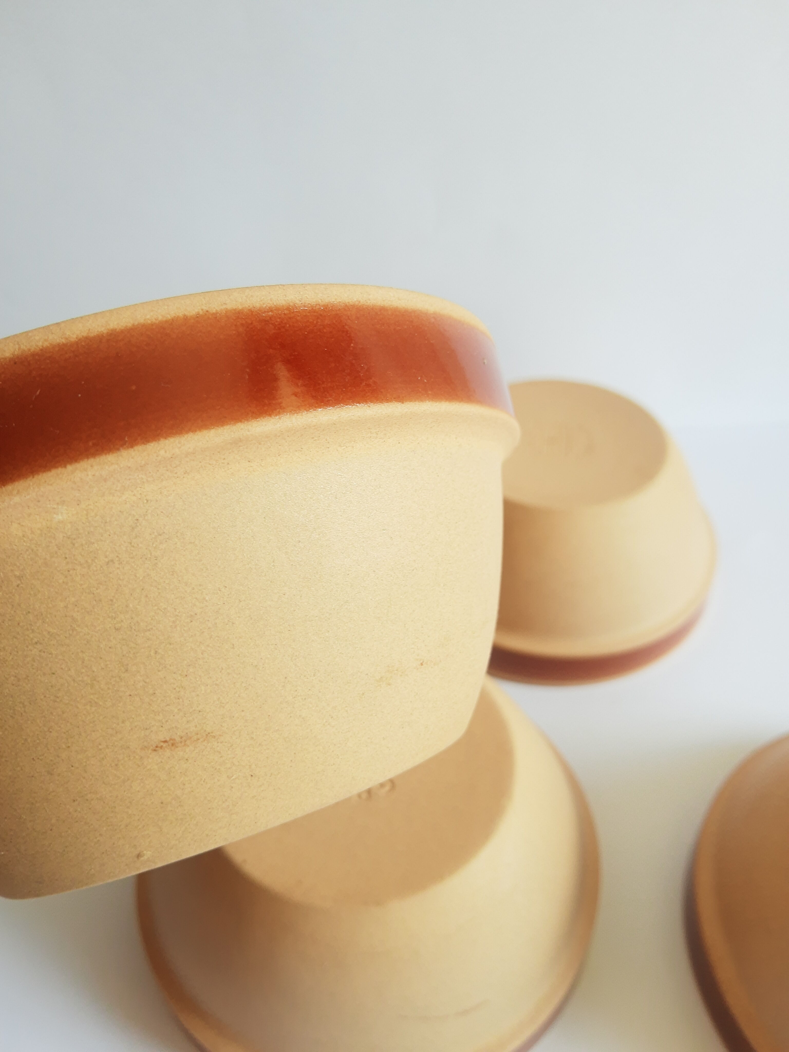 Set of 6 vintage Gien France stoneware bowls