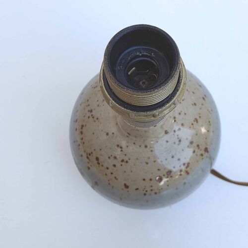 Pied de lampe boule vintage céramique grès