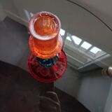 Multicoloured glass candlestick