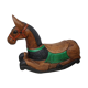 Carved wooden rocking horse, hand painted