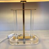 Plexiglass and brass lamp