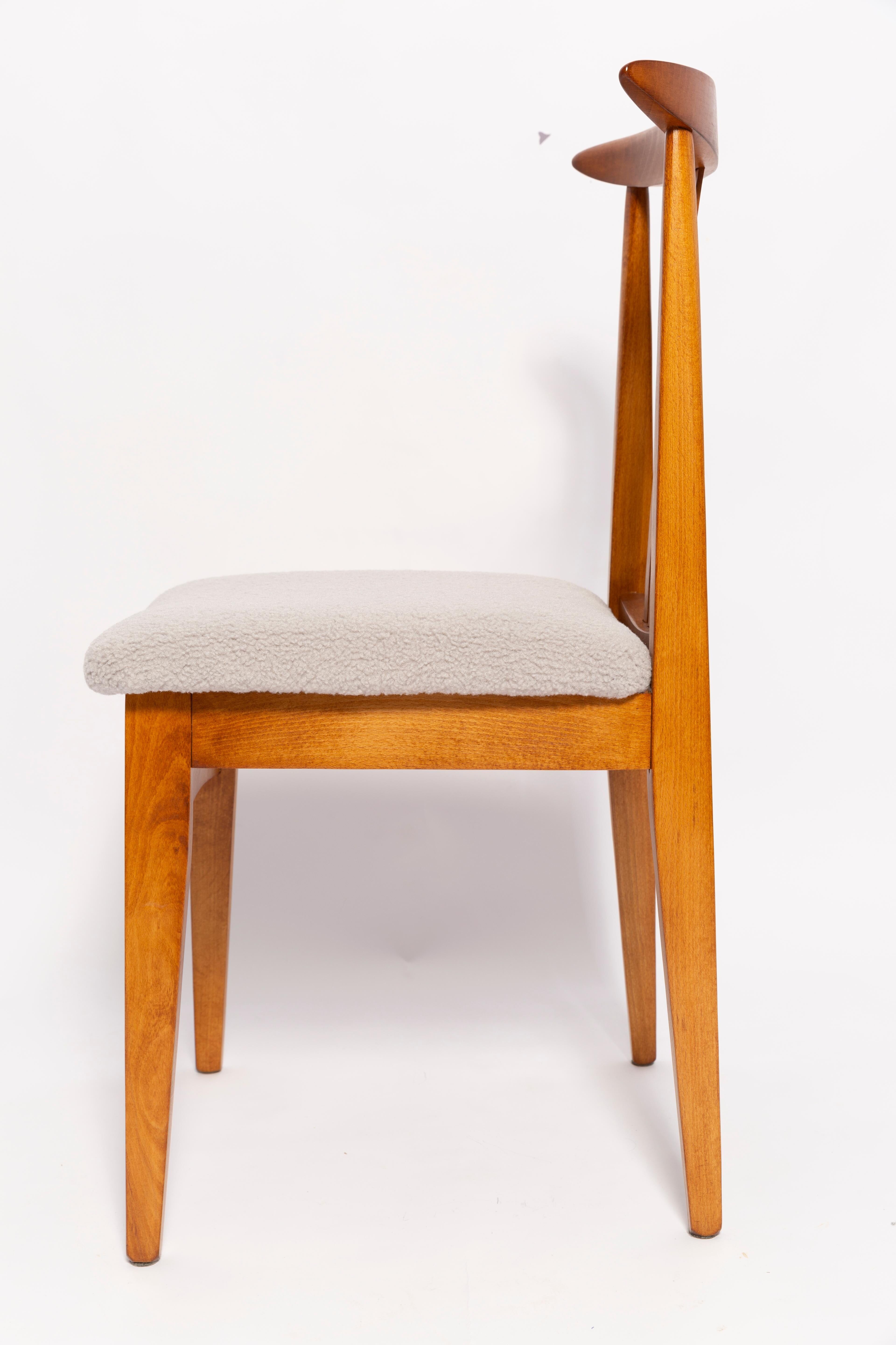 Curved beech chair mid-century, design by M. Zielinski, Europe, 1960s