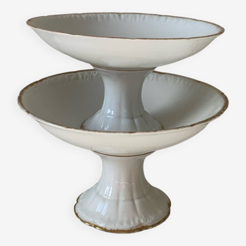 Compotiers en porcelaine E. Bourgeois vers 1900
