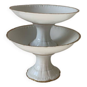 Compotiers en porcelaine E. Bourgeois vers 1900