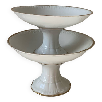 E. Bourgeois porcelain compote bowls circa 1900