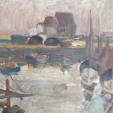 Peinture à l'huile sur panneau XXème