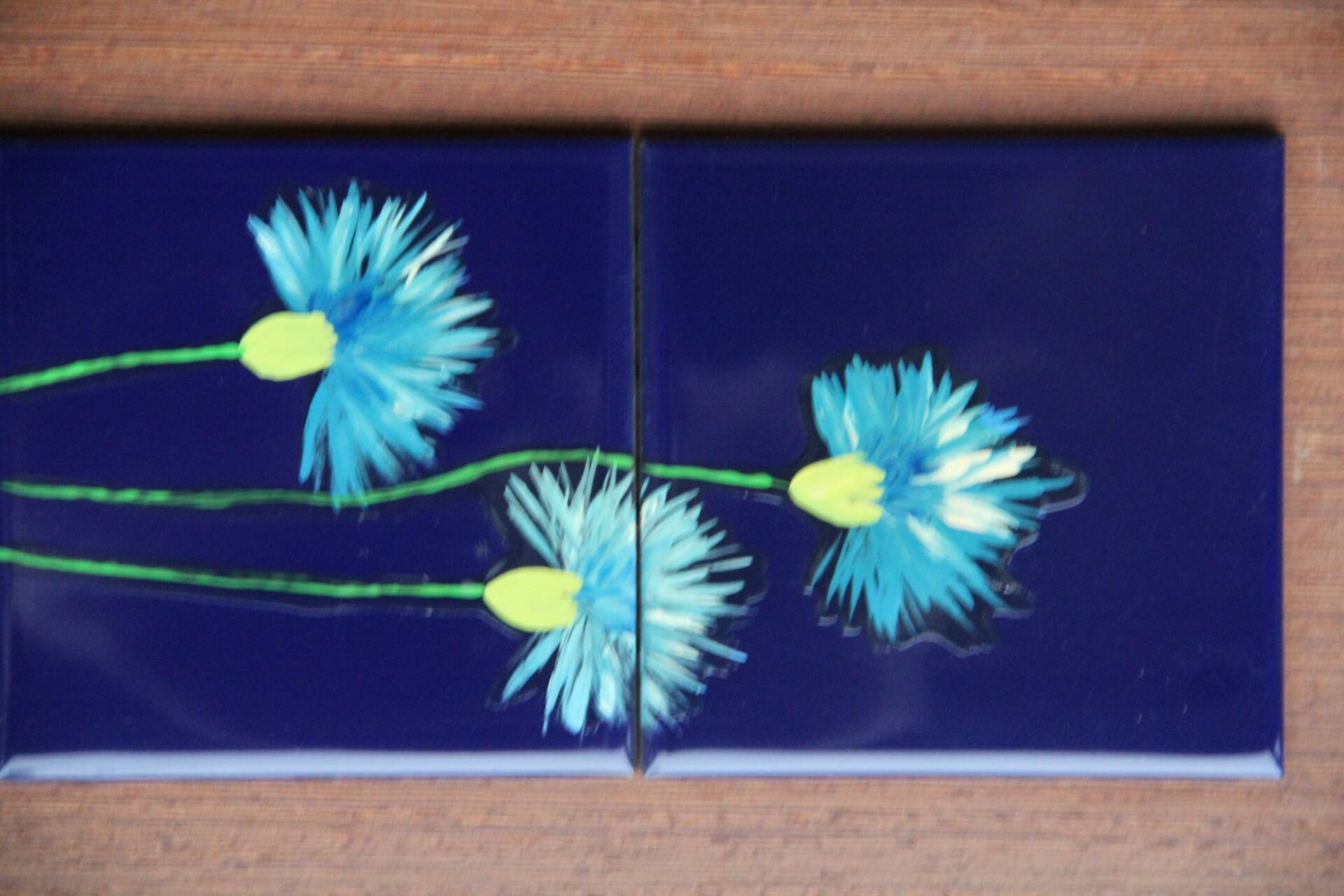 Ceramic tiles on panel