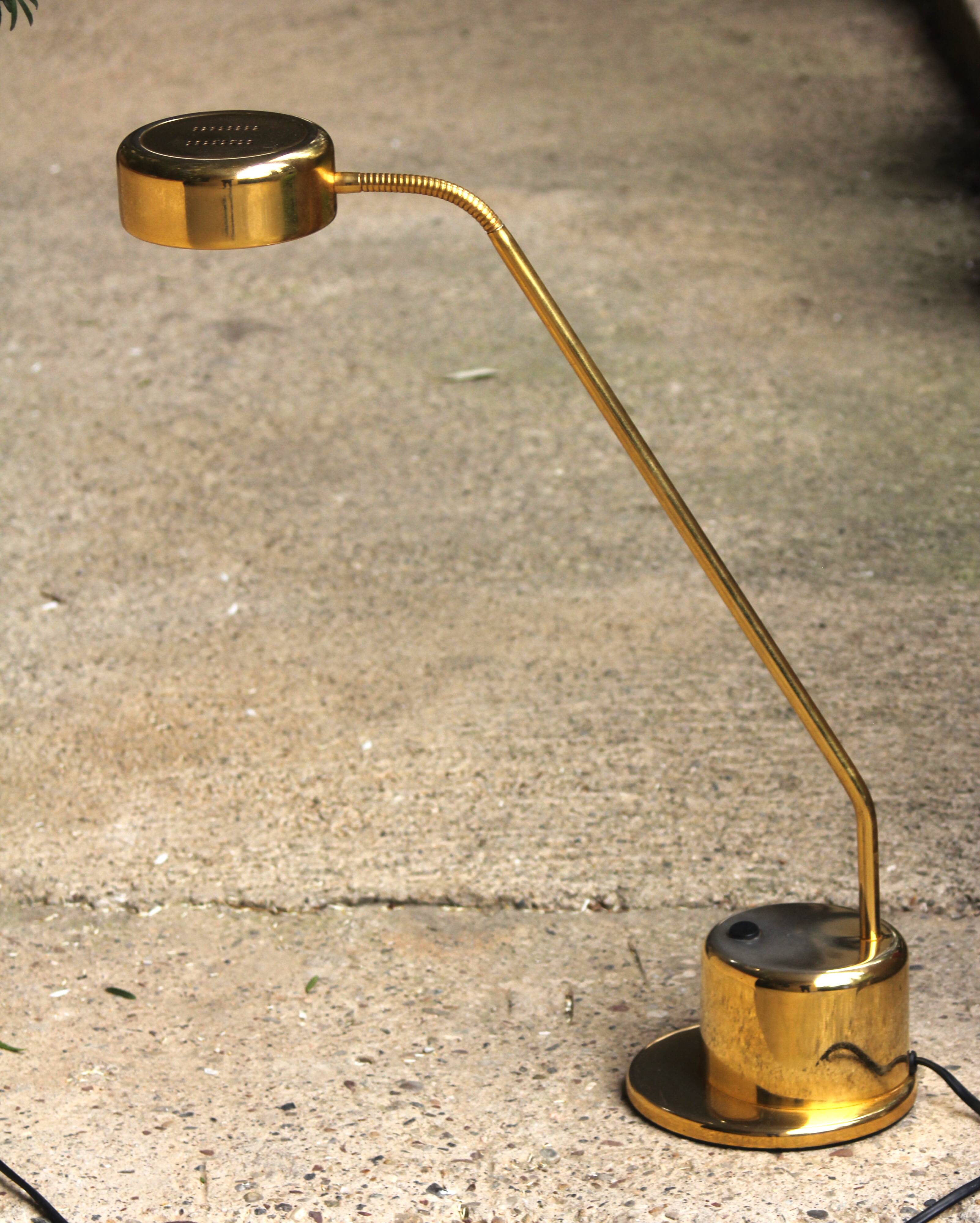 Table lamp in gilded brass, 1980s