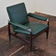Fauteuil en palissandre & simili cuir modèle 112 par Leolux, années 1960