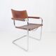 Matteo Grassi MG5 set of 4 leather cantilever chairs