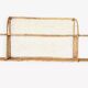 Steel and wicker wall shelf