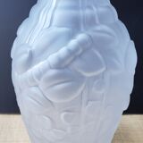 2 Art Deco vases in frosted glass