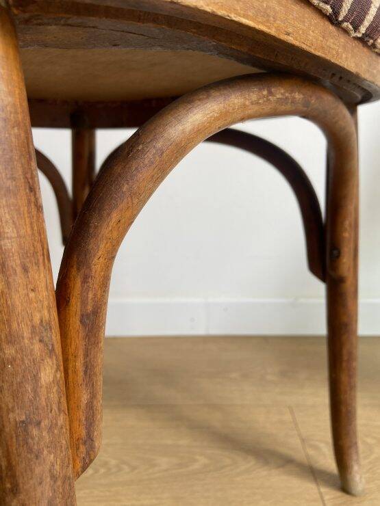 Chaise bistrot baumann bois et assise tissus