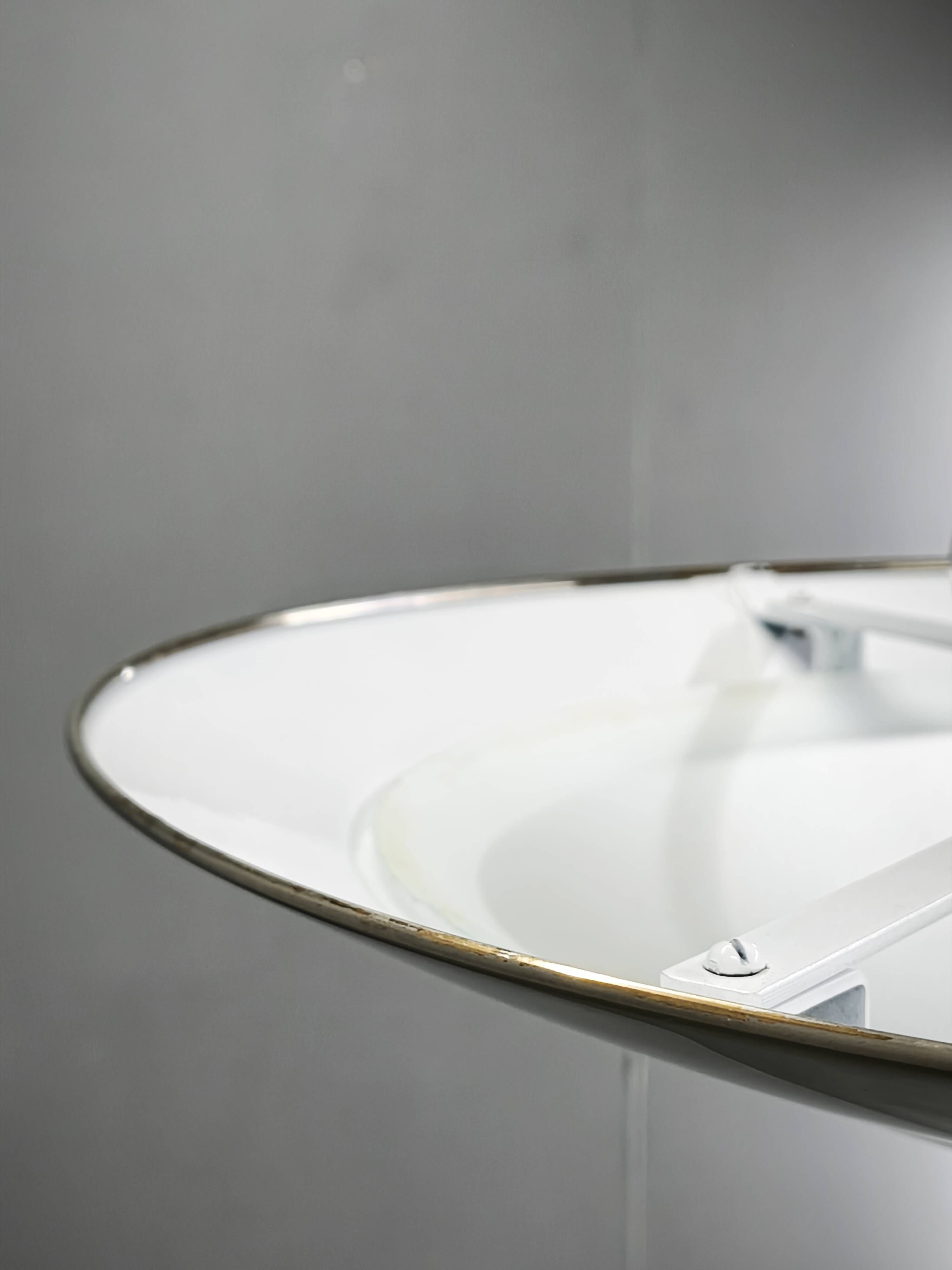 1930s Bauhaus Chrome and Glass Pendant Light from Czechoslovakia