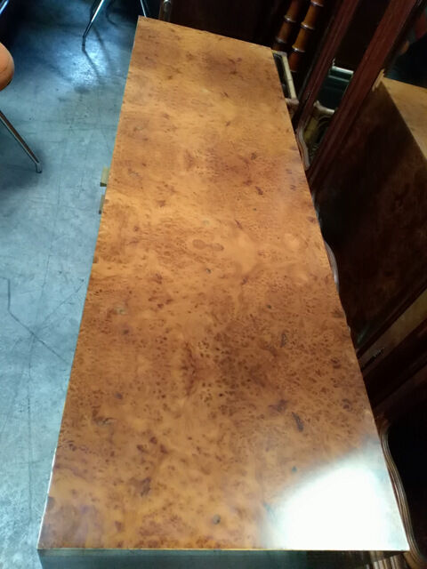 Sideboard in elm and brass burr Willy Rizzo