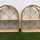 Pair of rattan and bamboo shelves or wall-bookcases, 1970