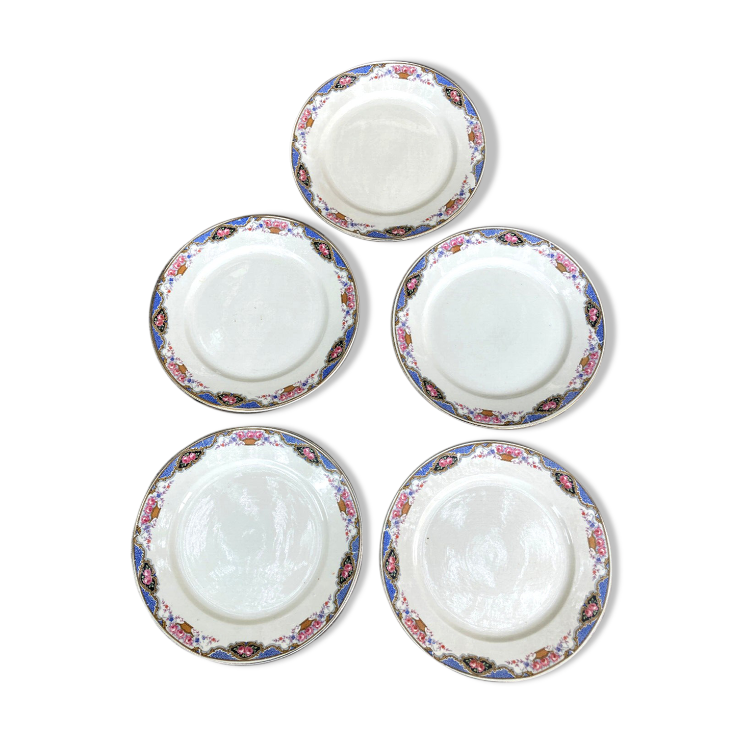 5 dessert plates Digoin  - Art Deco
