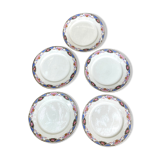 5 assiettes à dessert digoin - art déco