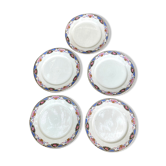 5 assiettes à dessert digoin - art déco