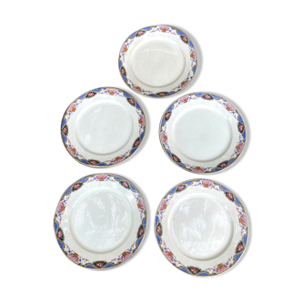 5 dessert plates Digoin  - Art Deco