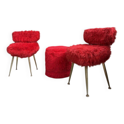 Paires de chaises « Moumoute » de la marque PELFRAN