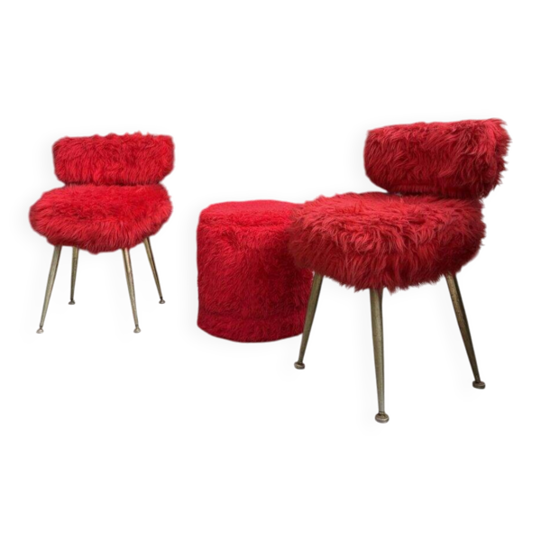 Paires de chaises « Moumoute » de la marque PELFRAN