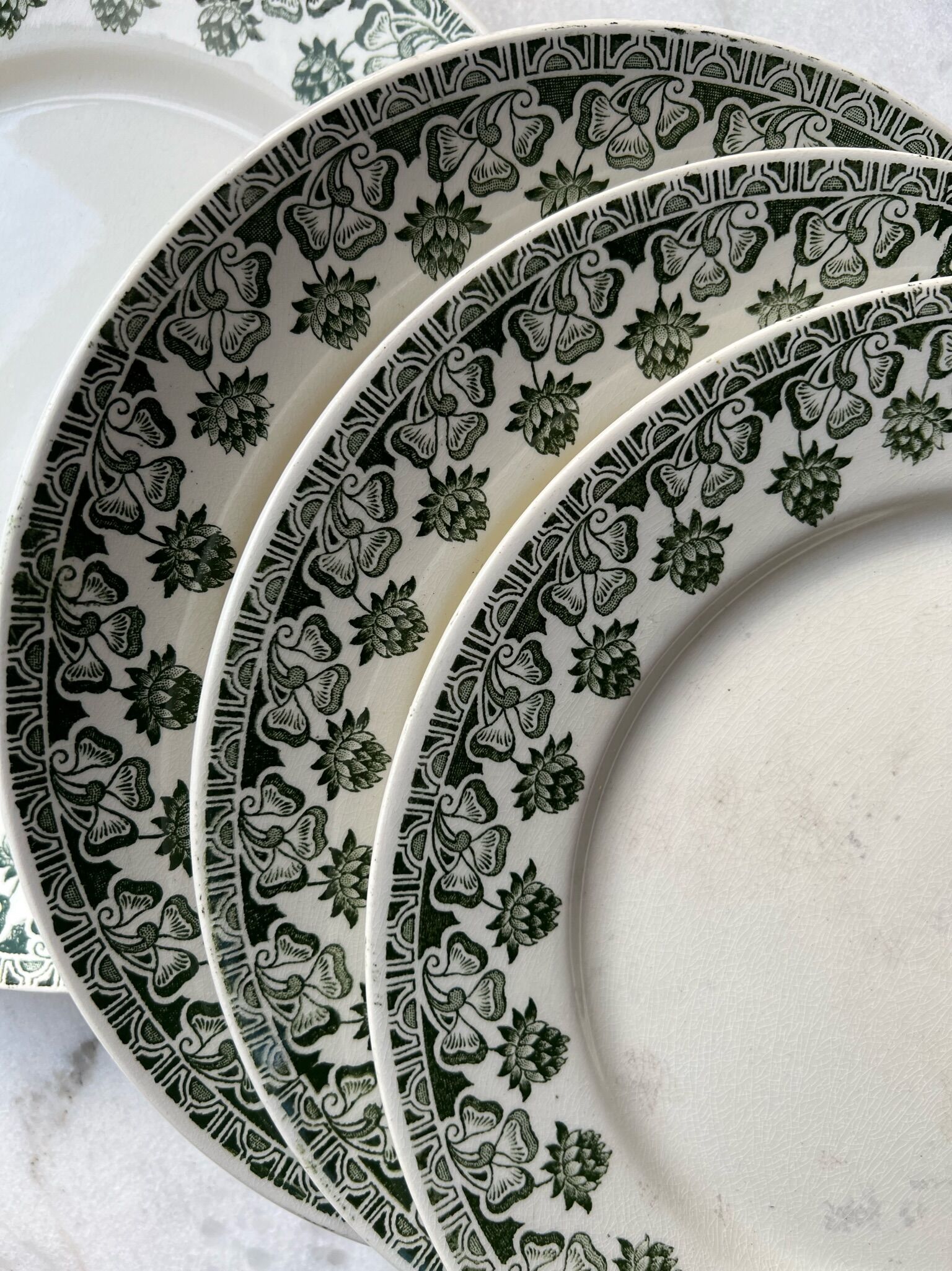 Set of 6 plates - Terre de Fer, Badonviller