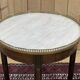 Louis XVI style mahogany bouillotte table from the 1950s with a marble top