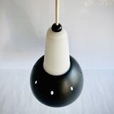 Vintage bakelite & glass hanging lamp
