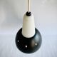 Lampe suspendue vintage en bakélite et verre